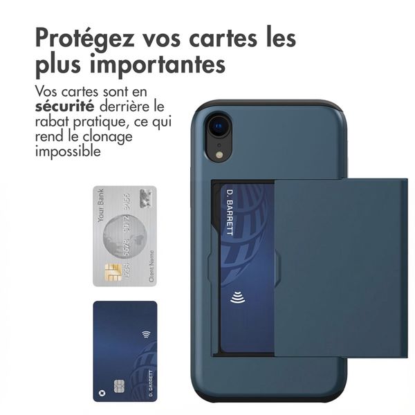 imoshion Coque arrière avec porte-cartes Apple iPhone Xr - Bleu foncé