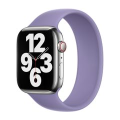 Apple Bracelet Boucle unique en Silicone Apple Watch | 44/45/46/49 mm - Taille 5 - English Lavender