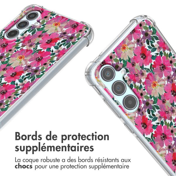 imoshion Coque Design avec cordon Samsung Galaxy A55 - Flower Water