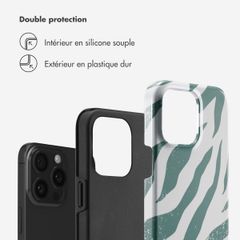 Selencia Coque arrière Vivid Apple iPhone 15 Pro Max - Colorful Zebra Pine Blue