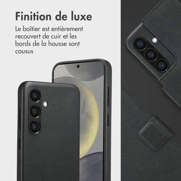 Accezz Étui de télephone portefeuille en cuir 2-en-1 avec MagSafe Samsung Galaxy S24 - Onyx Black