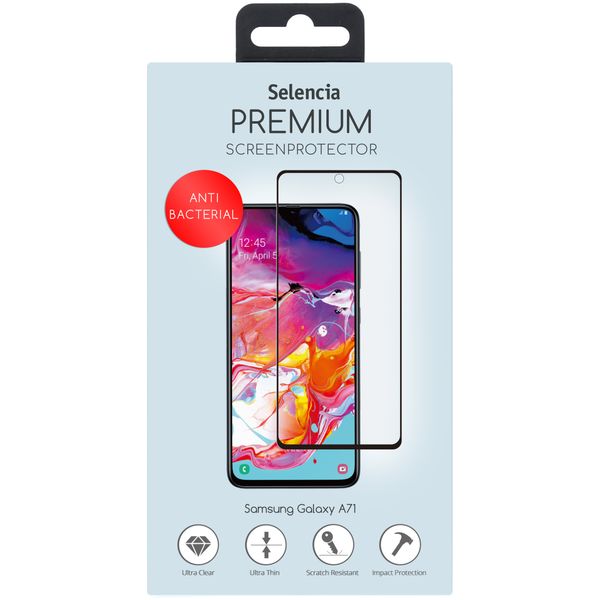 Selencia Protection d'écran en verre trempé antibactérienne Galaxy A71/Note 10 Lite