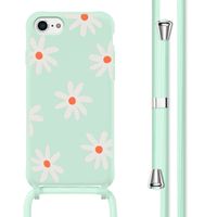 imoshion Coque design en silicone avec cordon iPhone SE (2022 / 2020) / 8 / 7 - Green Flower Distance