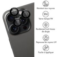 imoshion Lot de 2 protections d'objectif de caméra Apple iPhone 15 Pro / 15 Pro Max - Black Titanium
