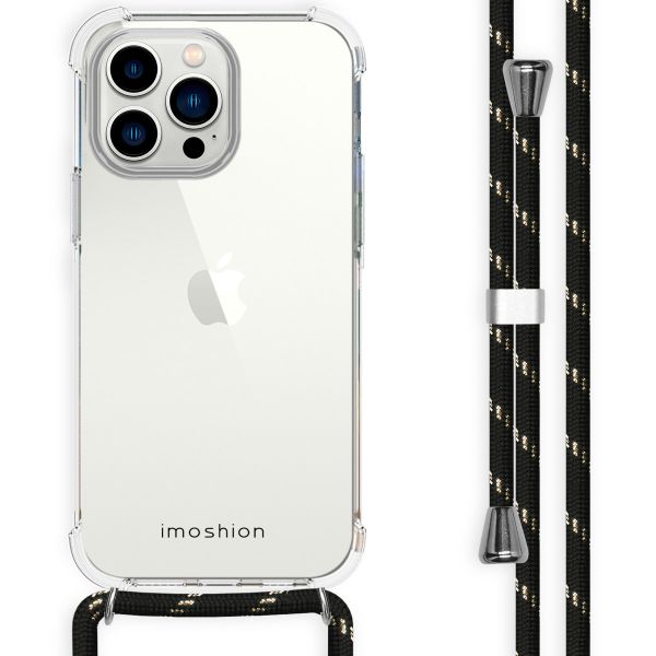 imoshion Coque avec cordon iPhone 14 Pro Max - Noir / Dorée