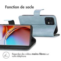 imoshion Étui de téléphone portefeuille Luxe Motorola Edge 40 Pro - Bleu clair