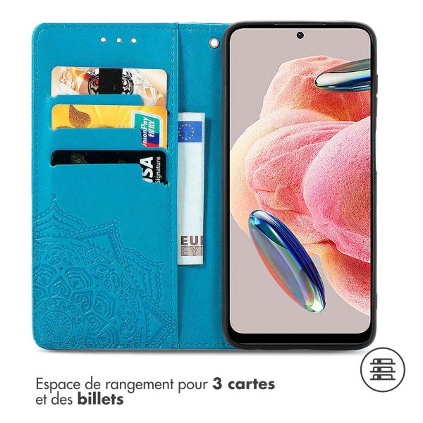 imoshion Etui de télephone Mandala Xiaomi Redmi Note 12 (4G) - Turquoise