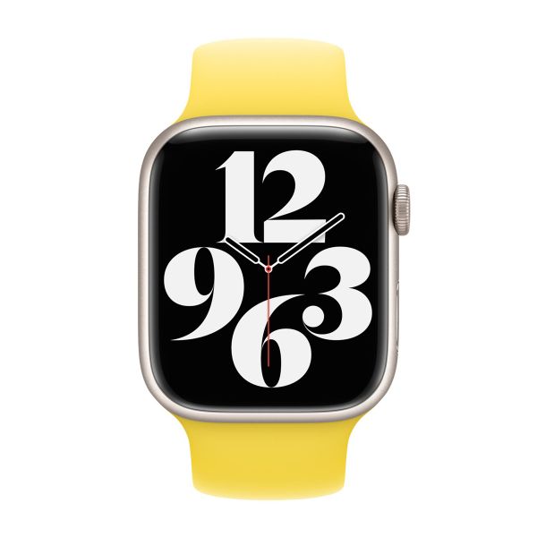 Apple Bracelet Boucle unique en Silicone Apple Watch | 44/45/46/49 mm - Taille 9 - Canary Yellow