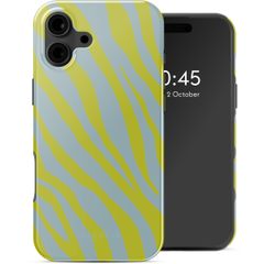 Selencia Coque arrière Vivid avec MagSafe iPhone 16 - Zebra Winter Sky Titanium Yellow