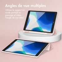 Accezz Coque tablette portefeuille Smart Silicone Apple iPad 6 (2018) 9.7 pouces / iPad 5 (2017) 9.7 pouces - Rose