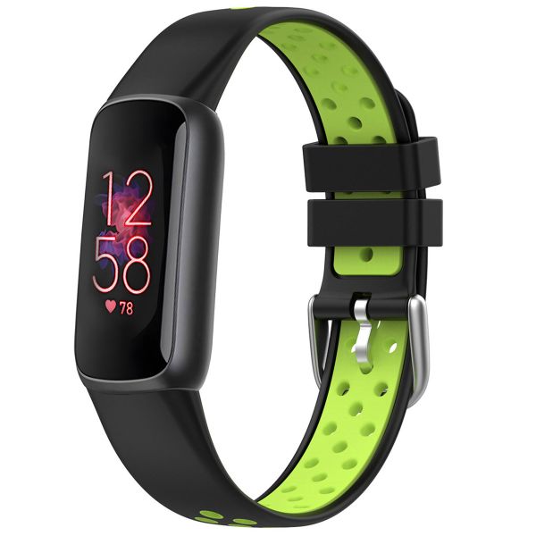 imoshion Bracelet sportif en silicone Fitbit Luxe - Noir/Vert