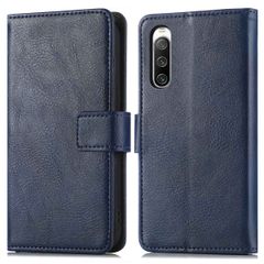 imoshion Étui de téléphone portefeuille Luxe Sony Xperia 10 IV - Bleu foncé