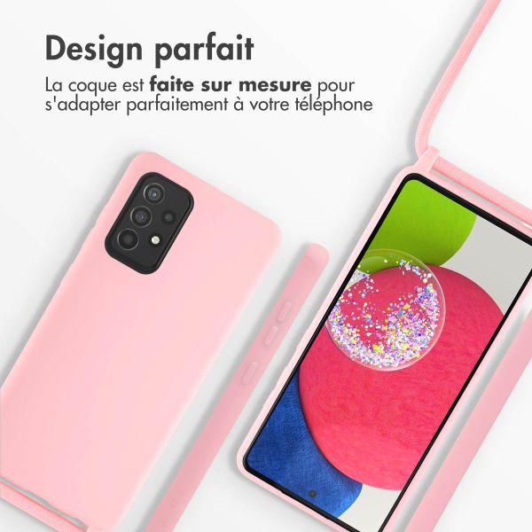 imoshion ﻿Coque en silicone avec cordon Samsung Galaxy A52(s) (5G/4G) - Rose