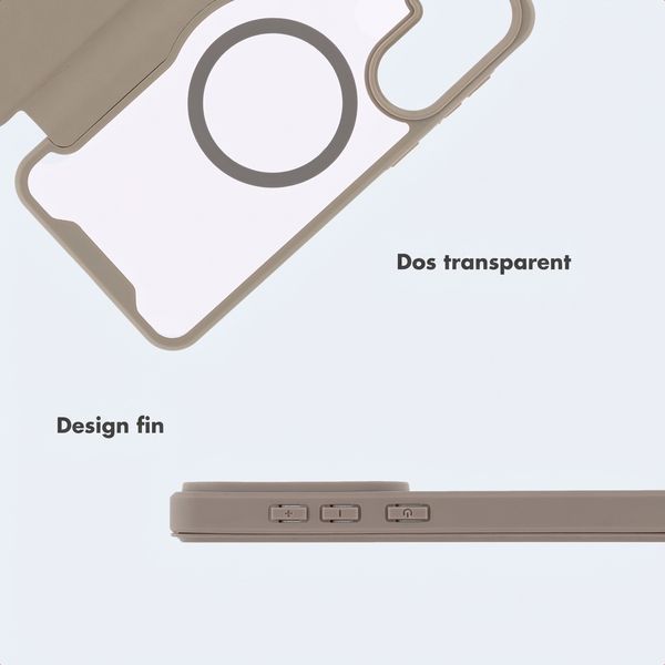 imoshion Bookcase transparente avec MagSafe Samsung Galaxy S25 / S24 - Beige
