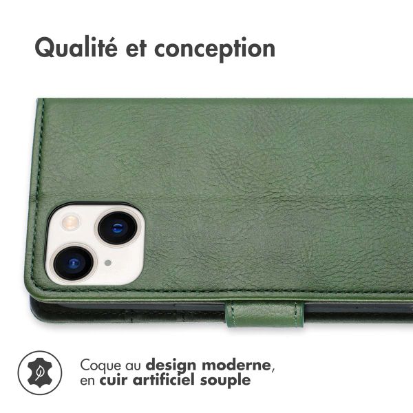 imoshion Étui de téléphone portefeuille iPhone 15 - Vert