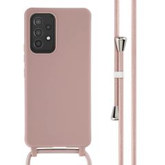 imoshion ﻿Coque en silicone avec cordon Samsung Galaxy A53 - Sand Pink