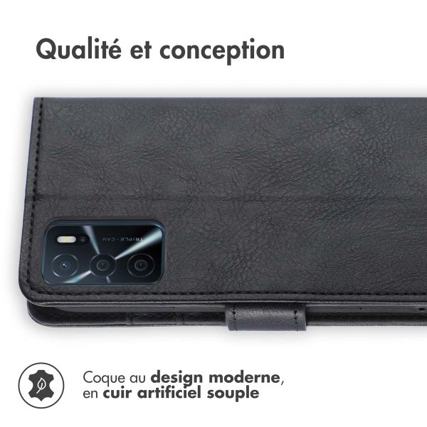 imoshion Étui de téléphone portefeuille Luxe Oppo A16(s) / A54s - Noir