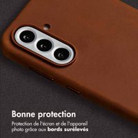 Accezz Coque MagSafe en cuir vintage Samsung Galaxy A56 - Tabacco Cognac