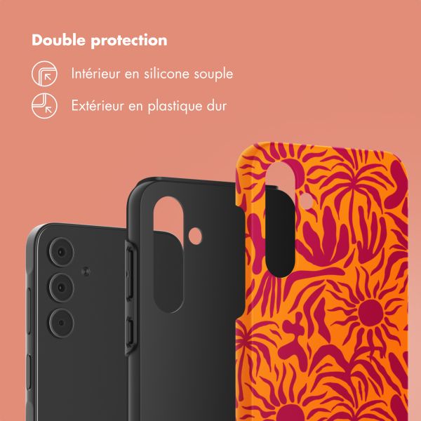 Selencia Coque arrière Vivid Samsung Galaxy A55 - Tropical Vibes Apricot
