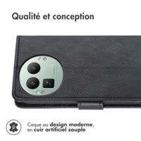 imoshion Étui de télephone portefeuille de luxe Realme GT 8 Pro - Noir