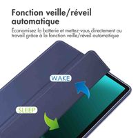 imoshion Coque tablette rigide Trifold Samsung Tab S10 Plus / Tab S9 FE Plus / Tab S9 Plus 12.4 pouces - Bleu foncé