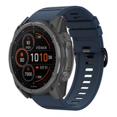 imoshion QuickFit® Bracelet en silicone Stripe Garmin Watch | Fixation 26 mm - Bleu Foncé