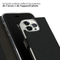 Selencia Étui portefeuille en cuir véritable Apple iPhone 14 Pro - Noir