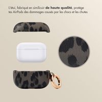 Selencia Coque Sabi Apple AirPods Pro / Pro 2 - imprimé léopard - Midnight Black