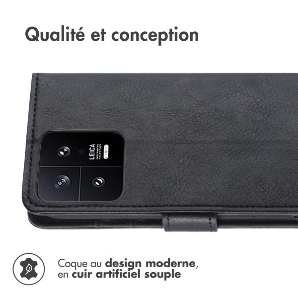 imoshion Étui de téléphone portefeuille Luxe Xiaomi 13 - Noir