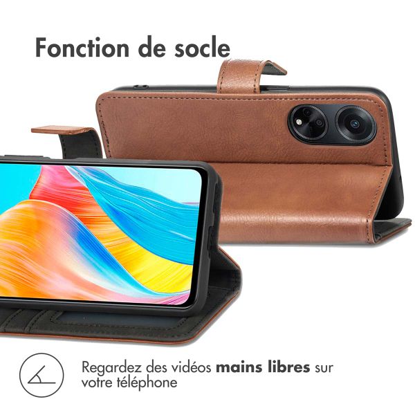 imoshion Étui de télephone portefeuille Oppo A98 - Marron