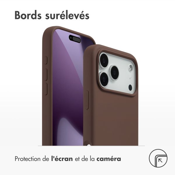 Accezz Coque Liquid Silicone avec MagSafe Apple iPhone 17 Pro Max - New Tea Brown