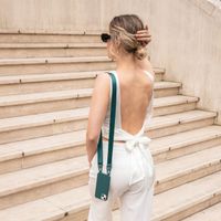 Selencia Coque silicone avec cordon amovible Samsung Galaxy A25 (5G) - Vert foncé