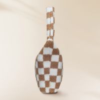 Selencia Sac Fourre-tout Zaya - Teddy Sac Ordinateur 16 pouces - Beige à carreaux