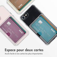 imoshion Coque silicone avec porte-cartes Apple iPhone SE (2022 / 2020) / 8 / 7 - Transparent