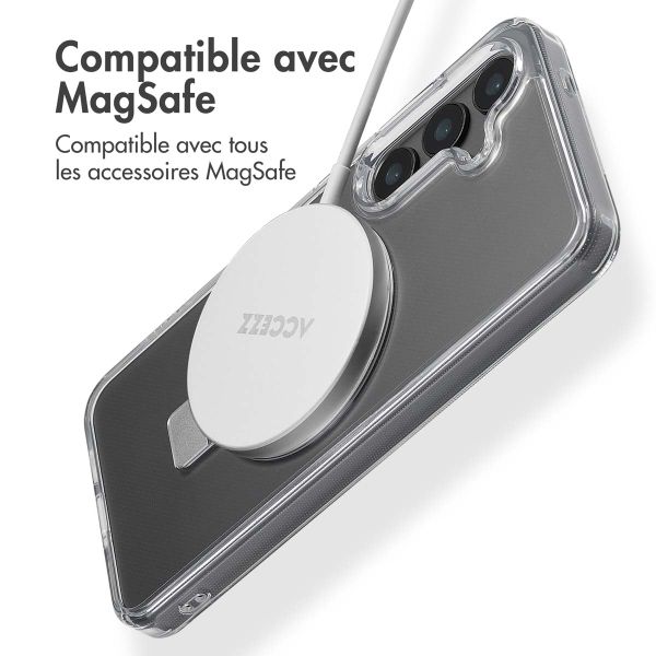 Accezz Coque Ring Stand avec MagSafe Samsung Galaxy S24 - Transparent