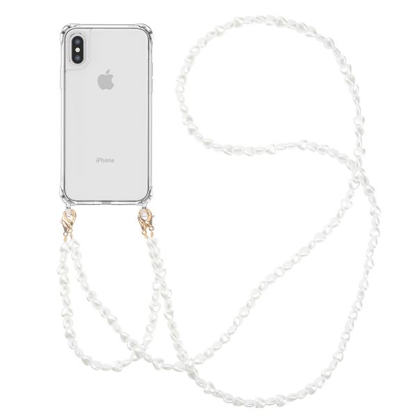 imoshion Coque avec dragonne + bracelet Apple iPhone X / Xs - Perles Cœurs