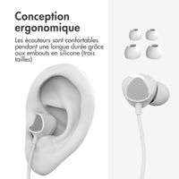 imoshion ﻿Ecouteurs Intra-auriculaires - Ecouteurs filaires - Connexion AUX / prise jack 3,5 mm - Blanc