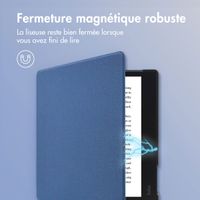 imoshion Étui de liseuse portefeuille Canvas Kobo Elipsa 2E - Bleu foncé