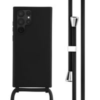 imoshion ﻿Coque en silicone avec cordon Samsung Galaxy S22 Ultra - Noir