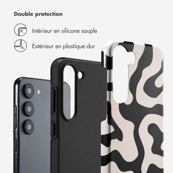 Selencia Coque arrière Vivid Samsung Galaxy S23 - Art Wave Black