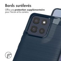 imoshion Coque Brushed Motorola Moto G86 - Bleu foncé