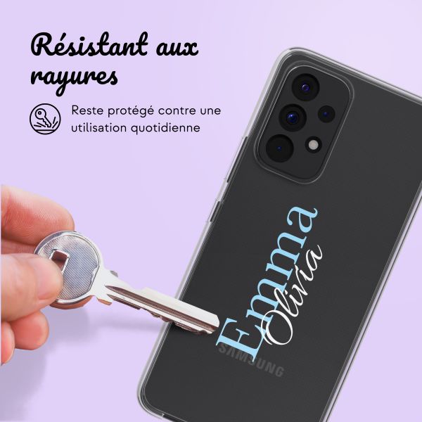 Coque personnalisée avec un nom Samsung Galaxy A53 - Transparent