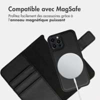 imoshion Étui portefeuille luxe 2-en-1 amovible Apple iPhone 12 (Pro) - Noir