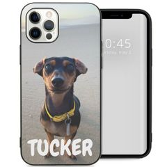 Concevez votre propre coque en gel Apple iPhone 12 (Pro) - Noir