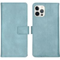 imoshion Étui de télephone portefeuille de luxe Apple iPhone 12 (Pro) - Bleu clair