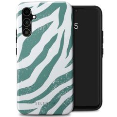 Selencia Coque arrière Vivid Tough Samsung Galaxy A34 (5G) - Colorful Zebra Pine Blue