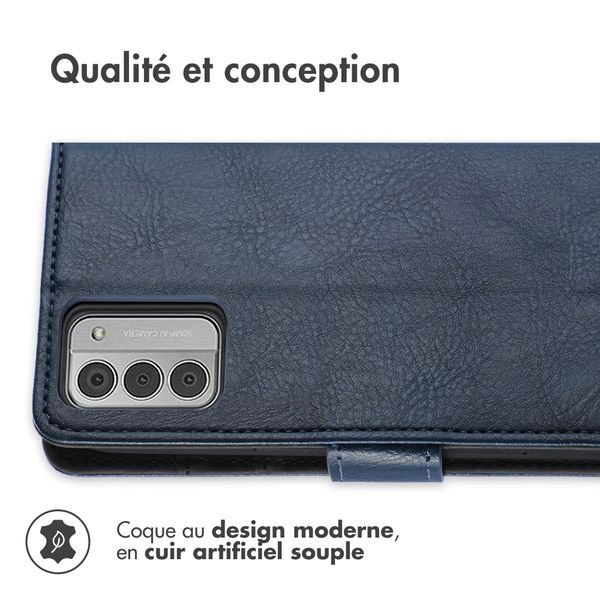 imoshion Étui de téléphone portefeuille Luxe Nokia G42 - Blue foncé