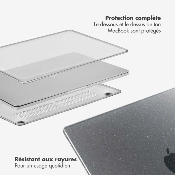 Selencia Coque Paillettes Apple MacBook Pro 14 pouces (2021 / 2023 M3 chip / 2024 M4 chip / 2025 M5 chip) - Transparent