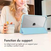 imoshion Coque tablette rigide Trifold iPad Air 11 pouces (2025) M3 / (2024) M2 / Air 5 (2022) / Air 4 (2020) - Bleu clair