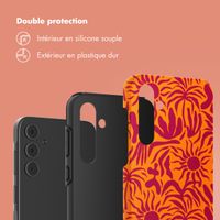 Selencia Coque arrière Vivid Samsung Galaxy A55 - Tropical Vibes Apricot